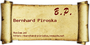 Bernhard Piroska névjegykártya